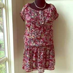 Gently loved Floral Blouse Waist Dress 💋
